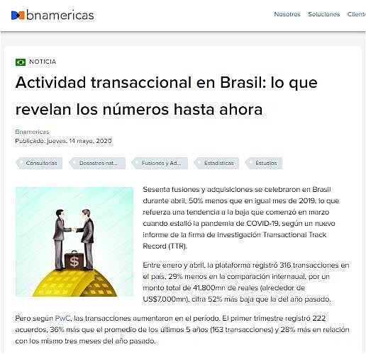 Actividad transaccional en Brasil: lo que revelan los nmeros hasta ahora